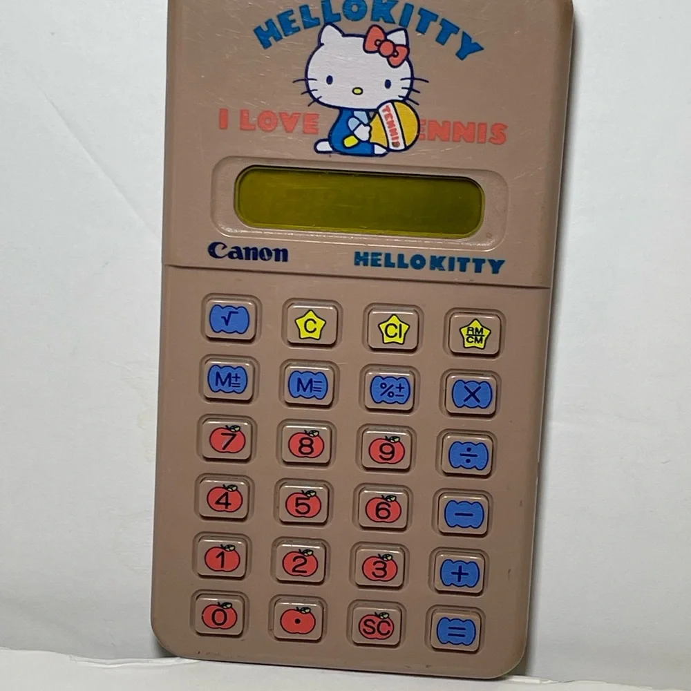 Retro Sanrio Hello Kitty Calculator Early 1976 Made By Canon Lc-321